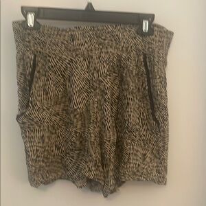 Black and Tan Print Shorts